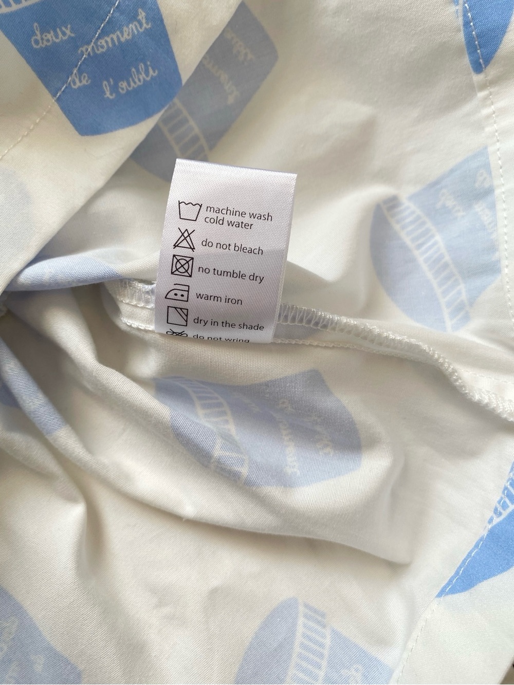 TINYCOTTONS Pots Dress White Blue 100% Cotton size Girls 6 years - Picture 6 of 9